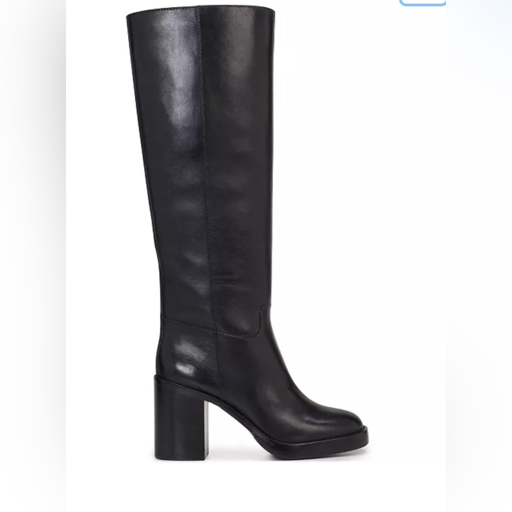 Vince Camuto Wide Calf Black Leather Boots